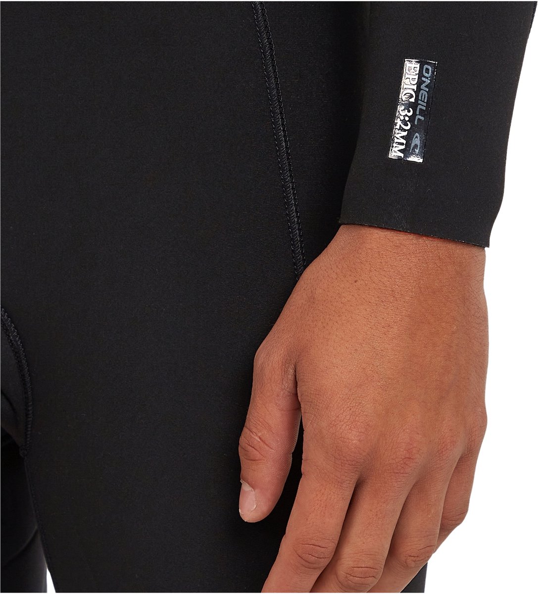 2025 O'Neill Heren Epic 3/2mm Borst Ritssluiting Wetsuit - Black