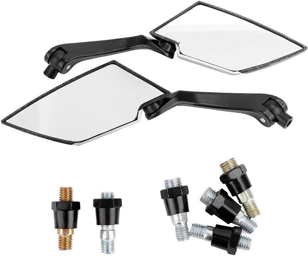 Allecto Plus - Spiegels Motor - 2 Stuks Motor Spiegels - Achteruitkijkspiegels Motorfiets - Koolstofvezel Textuur