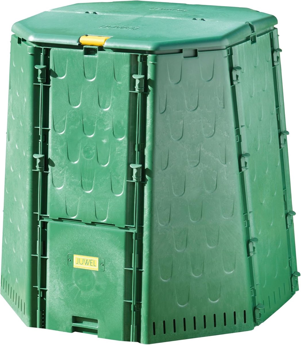 AEROQUICK 890 XXL Thermische Compostbak - 900 L Capaciteit - Tuin- en Keukenafval - UV-Stabiel Gerecycled Plastic - 2 Aftapkranen - Deksel met Windbescherming