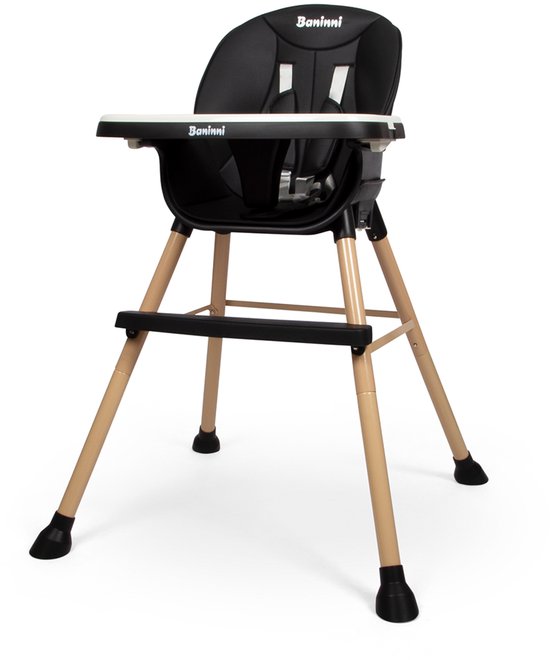 Baninni 4-in-1 Kinderstoel - Meegroeistoel Inigo Zwart van Baninni — afbeelding 4