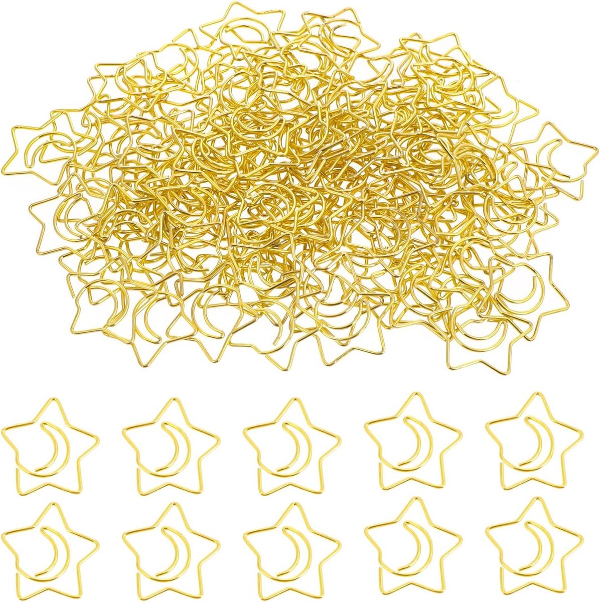 100 stuks maan- en stervormige gouden paperclips Is dit de gewenste aanpassing?