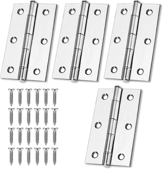 Qrity 2 Pcs Hinges Heavy Duty Furniture Hinge Stainless Steel Hinge