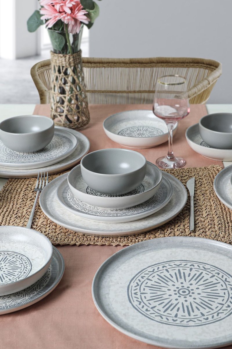 Keramika Serviesset - Stone Nordic - 24 delig - 6 persoons - Stoneware