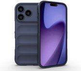 MobyDefend Hoesje - Geschikt voor iPhone 17 Pro - TPU Gripcase - Blauw