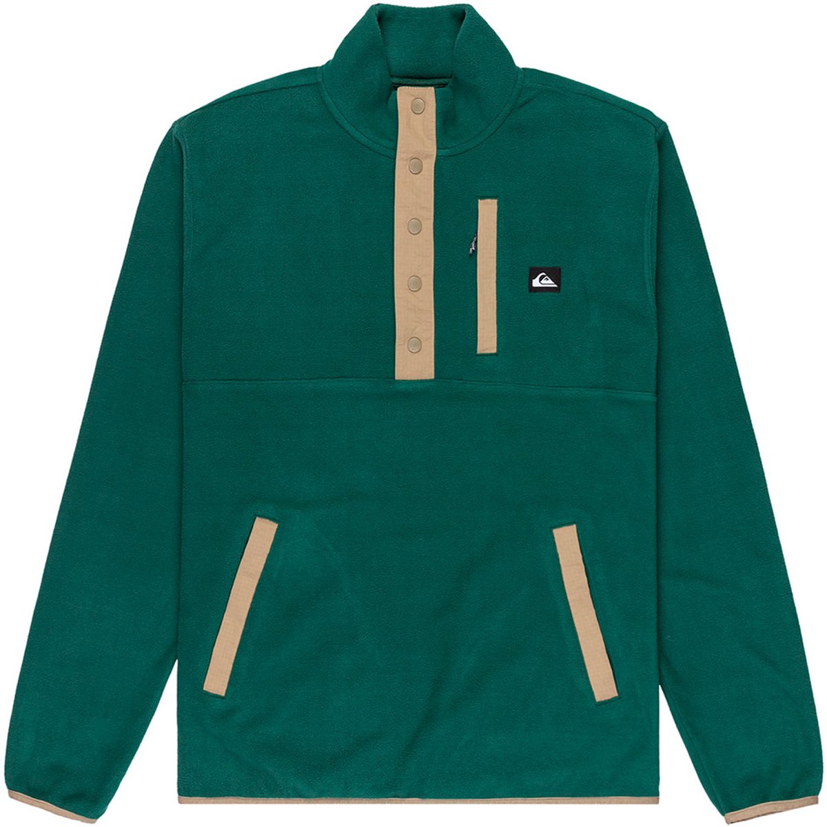 Quiksilver No Destination Fleece Met Halve Rits Man Groen