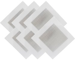 6-Pack gipsplaat reparatieset - 4 x 4 inch gipsplaat reparatieset - Reparatiegereedschap - Aluminium gipsplaat reparatieset - Zelfklevende muurgat reparatieset - Voor beschadigde gipsplaat of plafonds