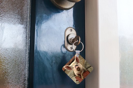 Porte-clés - Cochon - Rose - Animal - Plastique