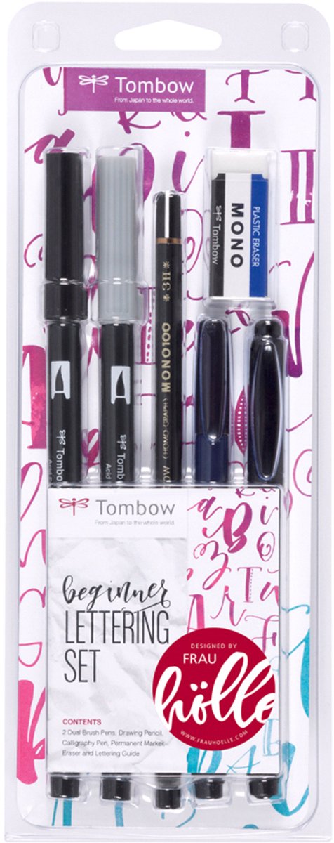 Tombow Handlettering - Beginnersset - Brushpennen - Potlood - Stiften - 6 Stuks — afbeelding 5