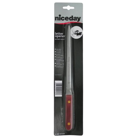 LUXE Metalen Briefopener met Houten Handgreep - Professionele Brief Brieven Post Opener - Postopener - 240 mm
