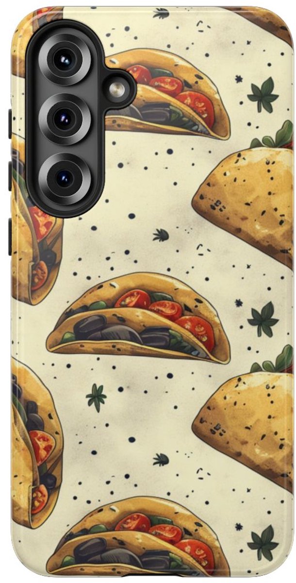 Taco Patroon met Kruiden – Telefoonhoesje Geschikt voor Samsung Galaxy S25 Plus