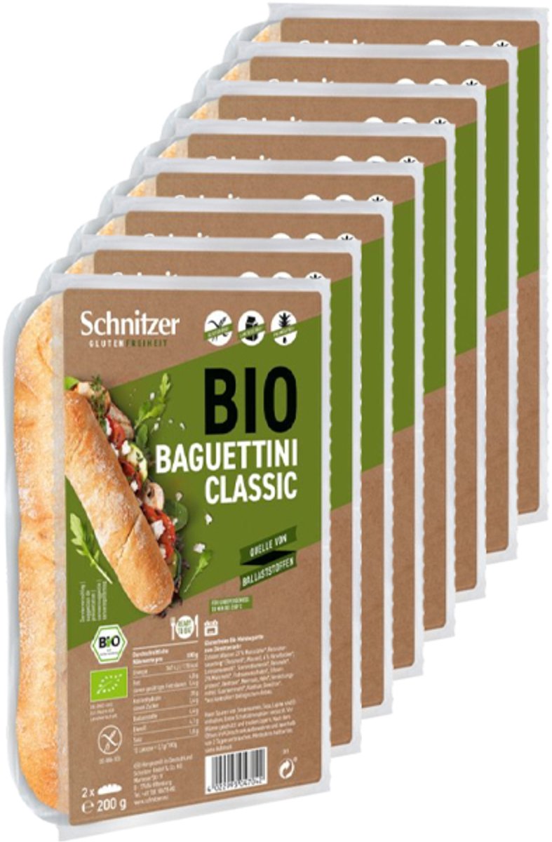 Schnitzer | Baguettini Classic | 8 stuks | 8 x 200 gram