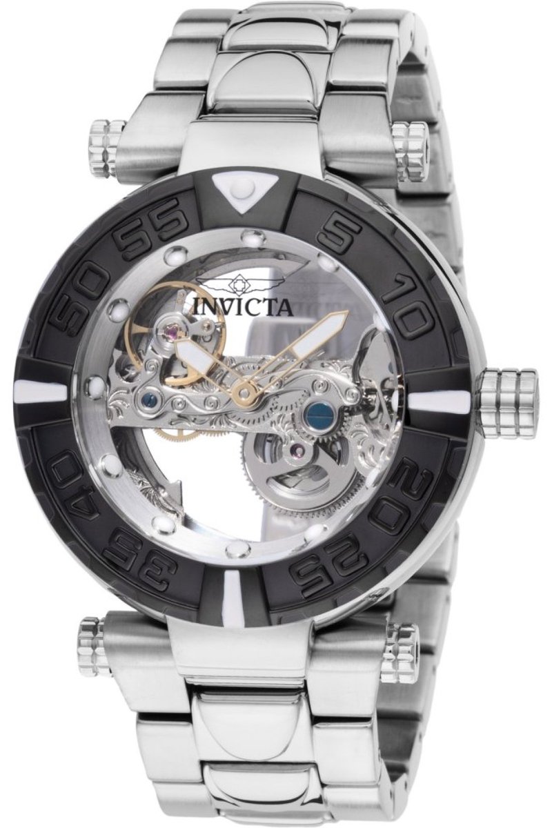 Invicta Subaqua 49505 Heren Horloge - Waterdicht - Analoog - Automatisch Uurwerk - Roestvrij Staal met zilveren Wijzerplaat - 47mm