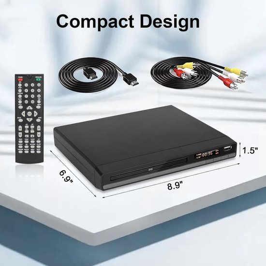 RFWR® Regiovrije DVD-speler met HDMI en USB-aansluiting - 1080P Upscaling en Breakpoint Geheugen — afbeelding 3