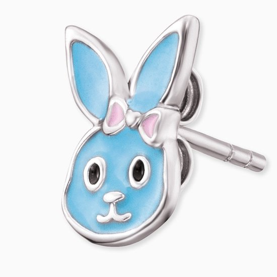 Boucles d'oreilles enfant Engelsrufer , lapin en argent 925 émaillé