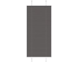 vidaXL - Plissé - rolgordijn - 55x100 - cm - stofbreedte - 54,4 - cm - polyester - zwart