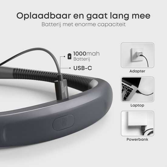 Nekleeslamp - Oplaadbaar - Leeslampje voor Boek - Voor in bed - Haakwerk - Neklampje - Oplaadbaar - 3 kleuren licht - 9 standen van Merkloos — afbeelding 4