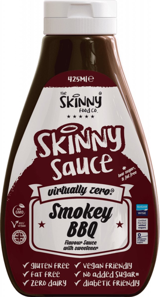 Skinny Foods Skinny Sauces (425ml) Smokey BBQ - Functionele voeding - Sauzen/Siropen