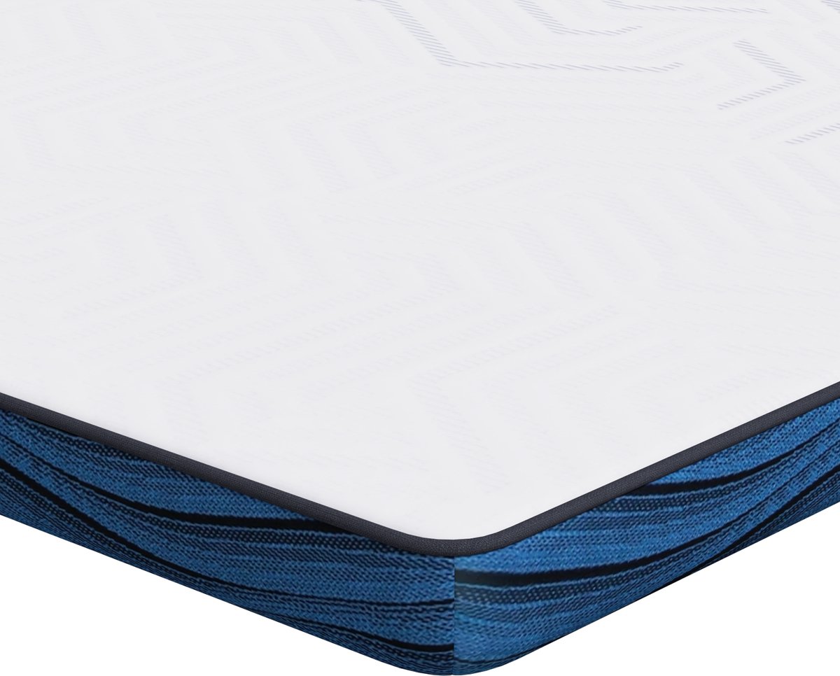 vidaXL - Matras - Topper - Wit - 120 - x - 200 - cm - Jacquard - stof