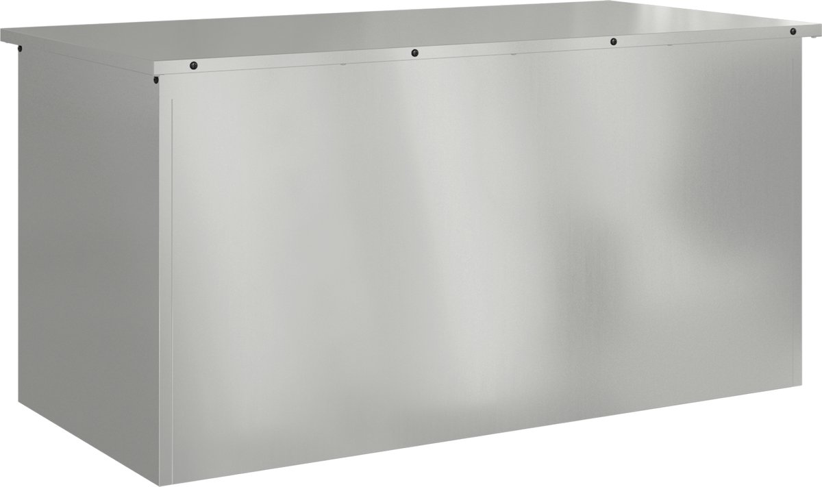 vidaXL - Buitopslagdoos - Zilver - 100 - x - 50,5 - x - 50 - cm - Staal