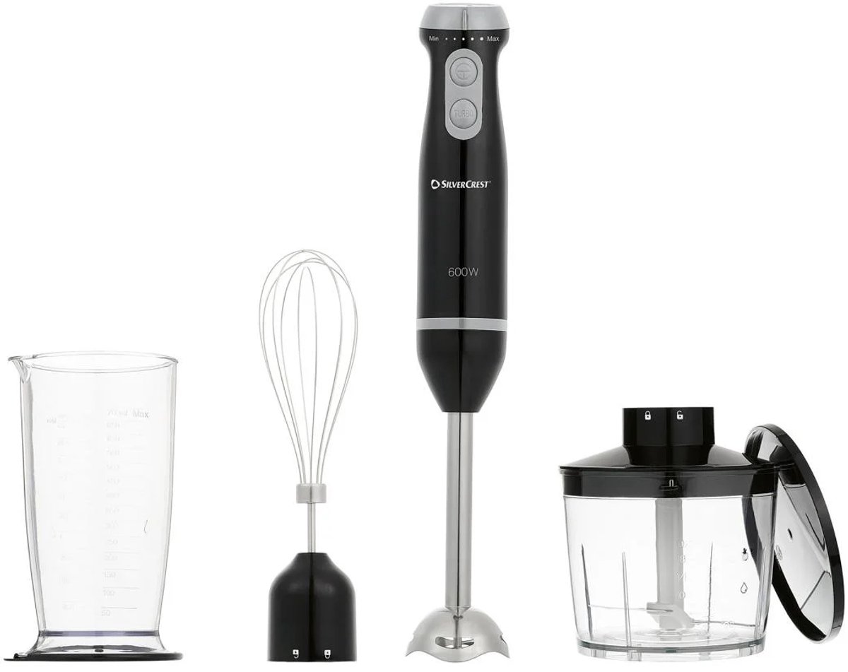 Silvercrest Staafmixer 600W met Turbo - 3 in 1 - instelbare snelheid -