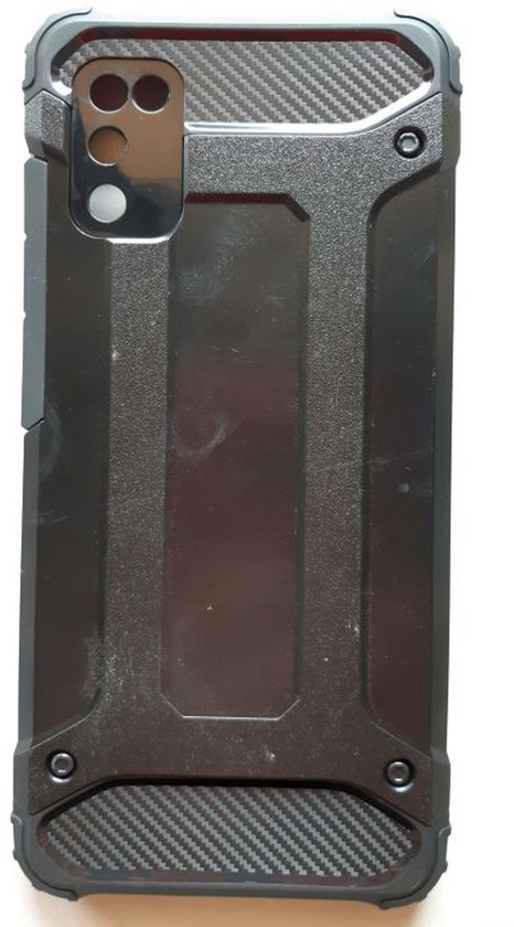 oTronica Hoesje Geschikt Voor Samsung Galaxy A41 hoesje - Extra Stevige Rugged Armor Hoesje - Shockproof Case - Zwart