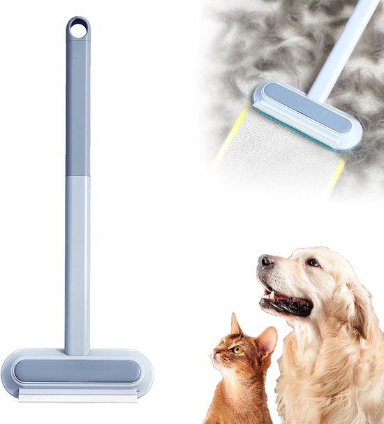 Multifunctionele dierenhaarverwijderaar - tapijtontharingshulpmiddel - Huisdierhaar Verwijderaar - hondenharen verwijderen - Dierenhaarverwijderaar en Pluisverwijderaar - Herbruikbaar - lange handgreep - voor Hond Kat Haar