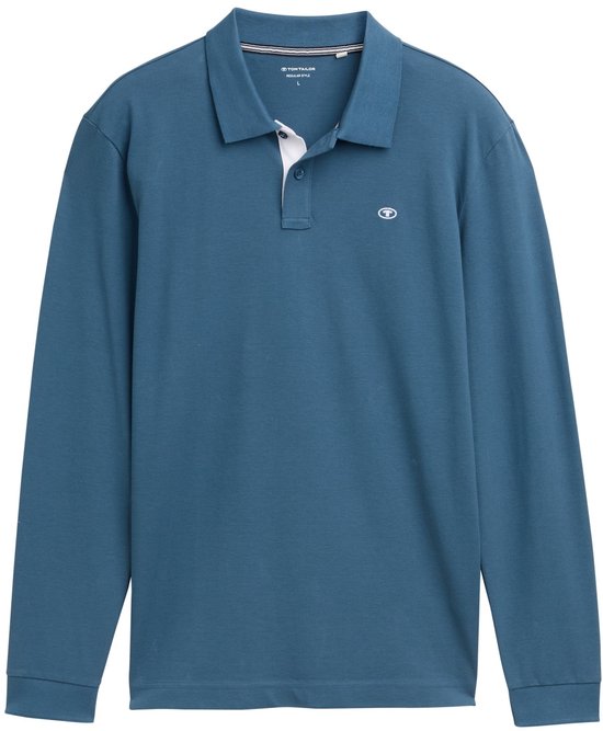 Tom Tailor Piqué poloshirt met lange mouwen