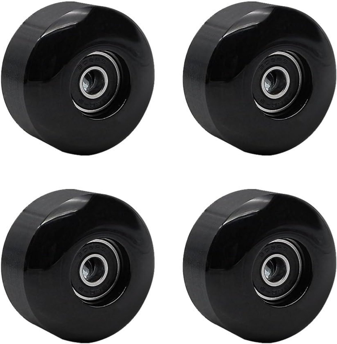 Skateboardwielen 4 stuks - 52 mm - 95a - cruisewielen met lagers voor U-vormige zwembaden - verkeersdrempels - kuilen - grindwegen - betegelde wegen