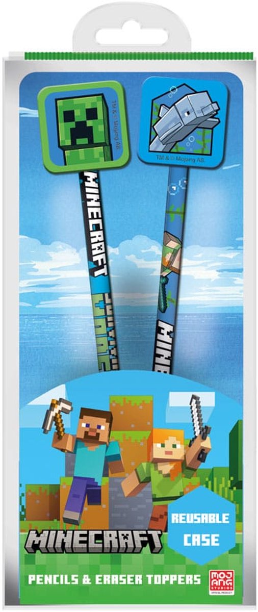 Pyramid International Minecraft Pencil met Topper 2-Pack Stationery