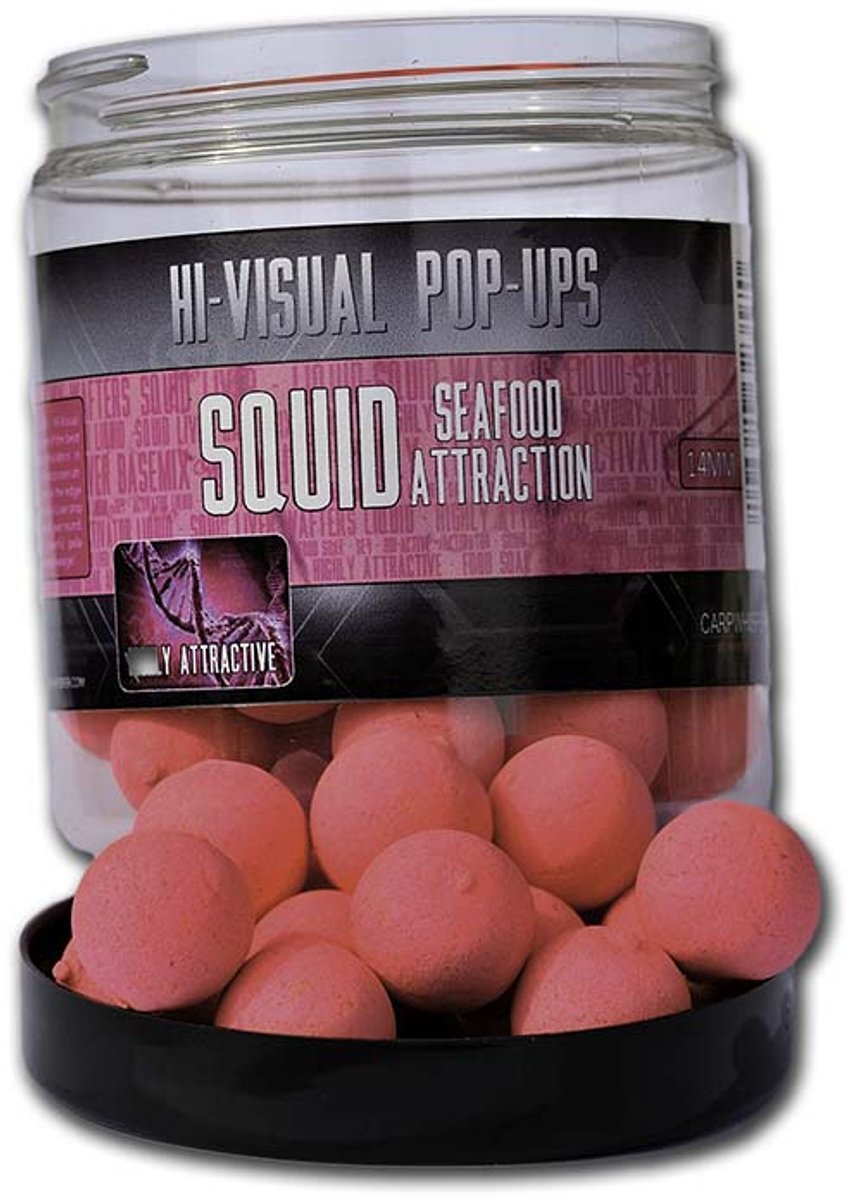 Carp Whisperer - Squid Hi-visual Pop-up - Diameter: 16mm - Drijvende boilies