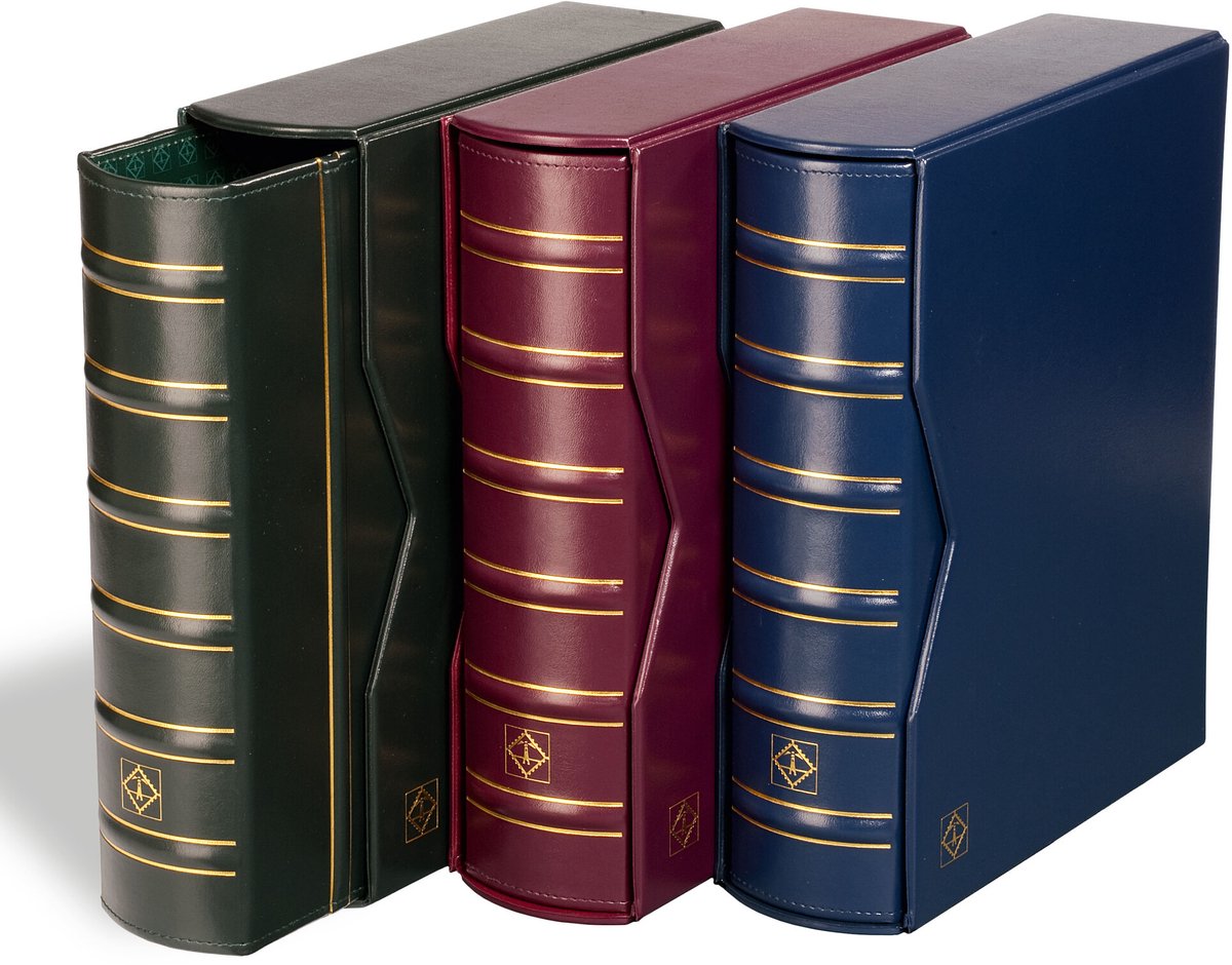 Album Vario Gigant (Classic), incl. cassette en zonder bladen - Blauw - 4 Rings - Afm: 255 x 310 x 60 mm