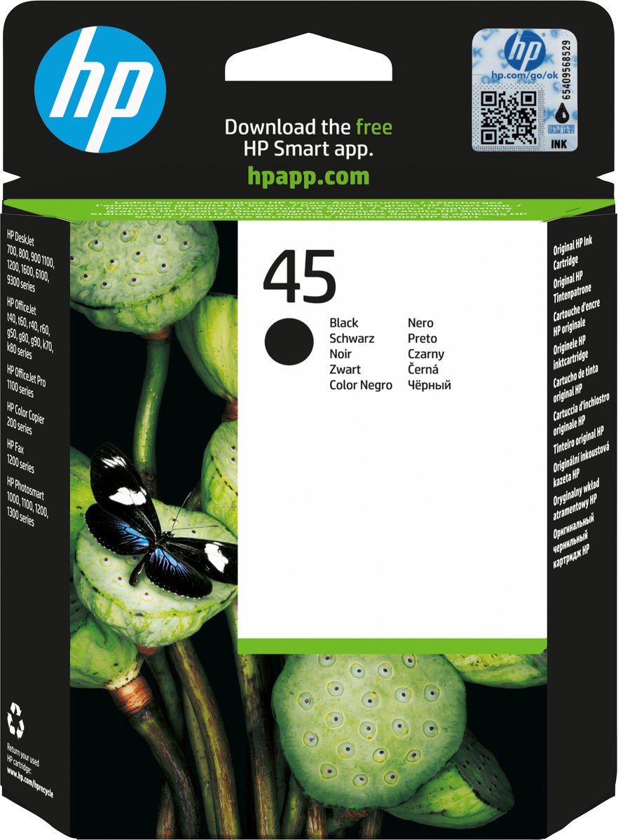 HP 45 - Inktcartridge / Zwart (51645AE)