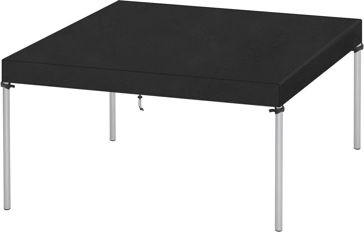 Ibenzoa Waterdichte Beschermhoes voor Tuintafel met Verstelbare Trekkoorden en Dubbele Naden, 120 x 90 x 15 cm zwart