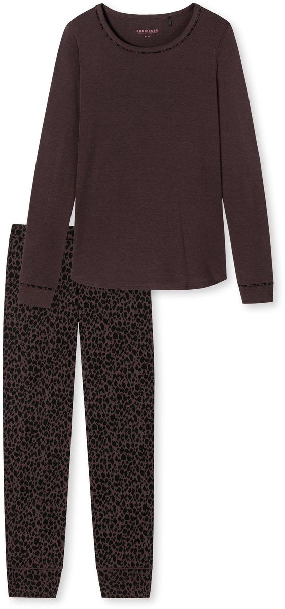 Schiesser Contemporary Nightwear – Pyjama – 178632 – Burgund - 44 Rot