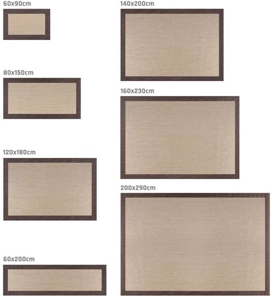 Storesdeco Premium vinyl vloerkleed, antislip, binnen/buiten - donkerbruin, 60 x 90 cm — afbeelding 4