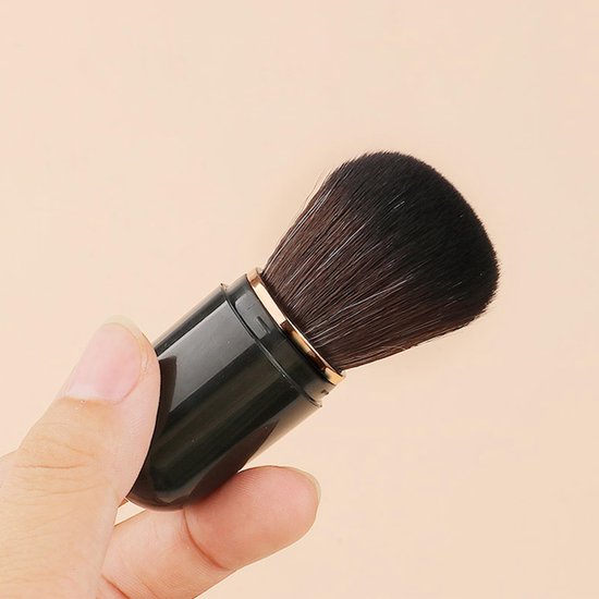 Foto: Boraboi compacte en intrekbare make upkwasten set voor reizen en dagelijks gebruik zwart en wit