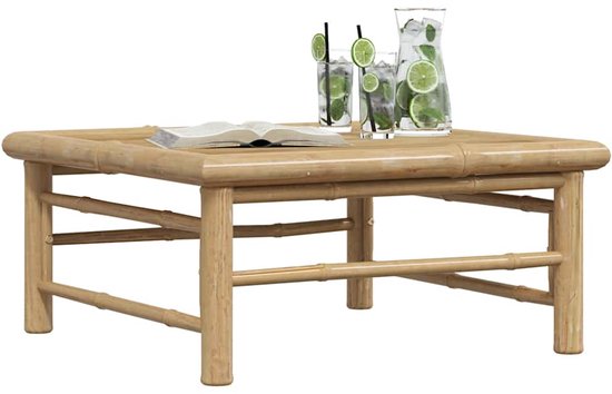 vidaXL - Tuintafel - 65x65x30 - cm - bamboe