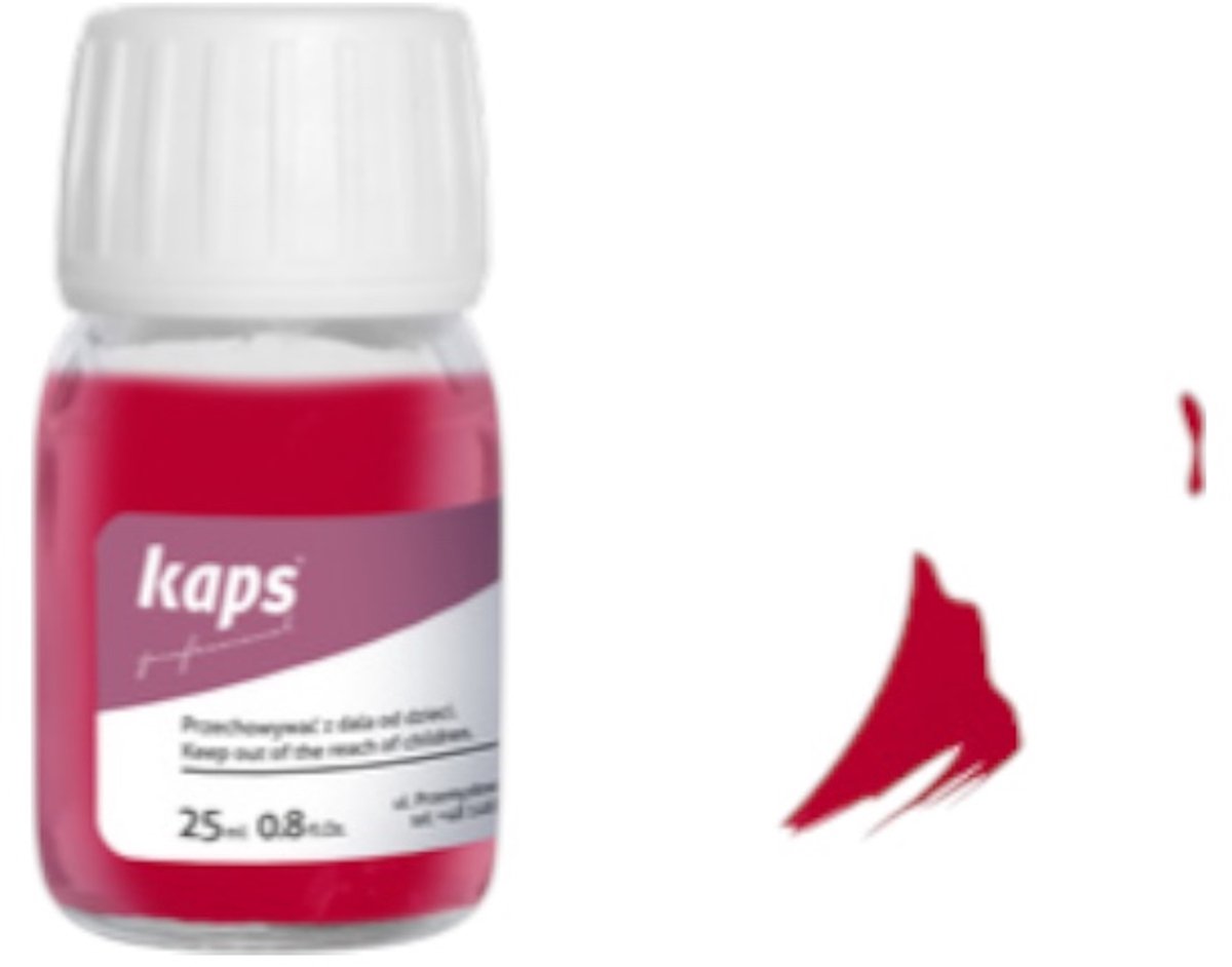 Kaps super color leer & kunstleer verf inc.cleaner - (112) Rood - 25ml
