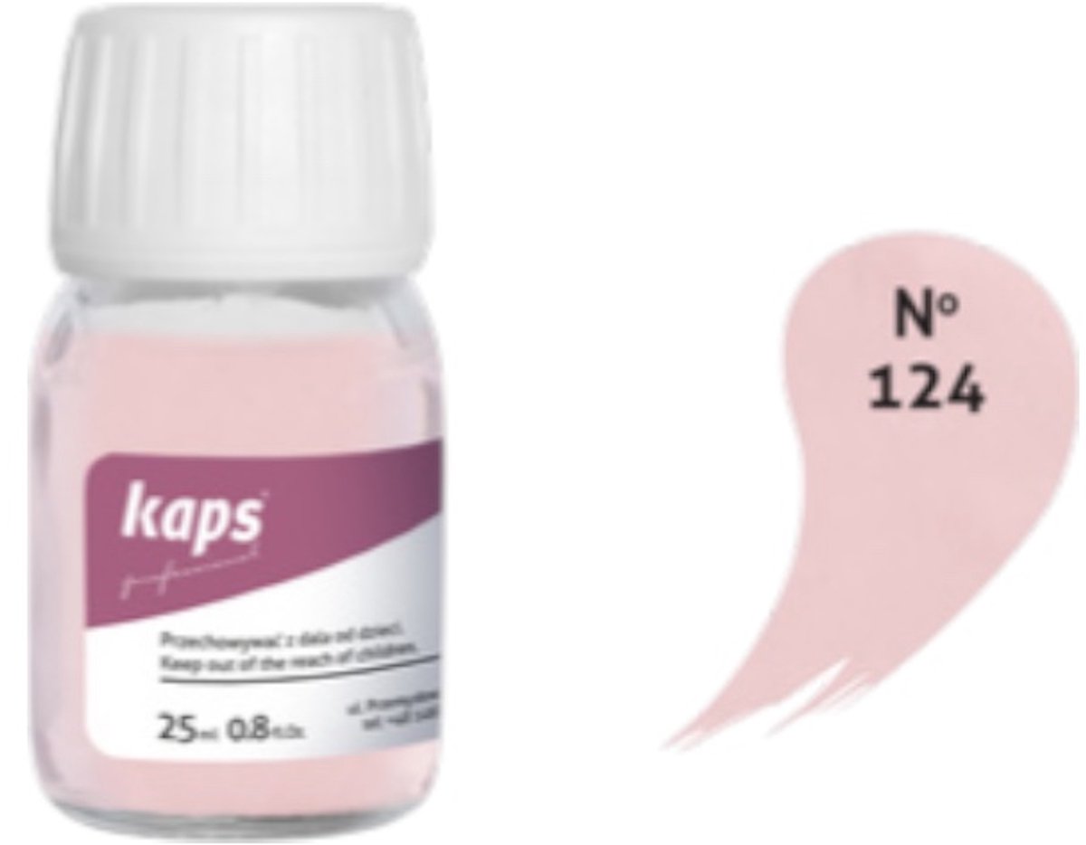 Kaps super color leer & kunstleer verf inc.cleaner - (124) Roze - 25ml