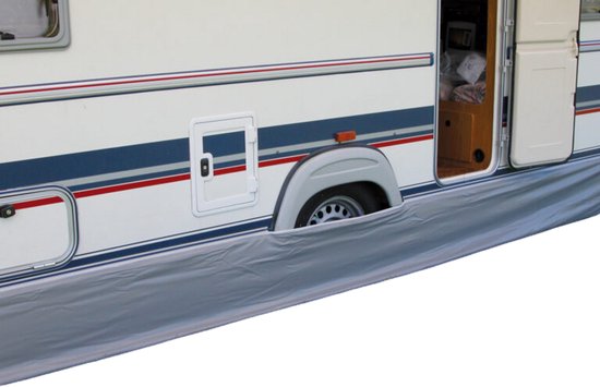 ESVO caravan tochtstrook, per meter, zwart, heavy duty met klittenband