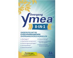 Ymea Overgang 8 in 1 - Voedingssupplement overgang - Overgang producten - Ondersteunt bij 8 overgangsverschijnselen - 64 capsules