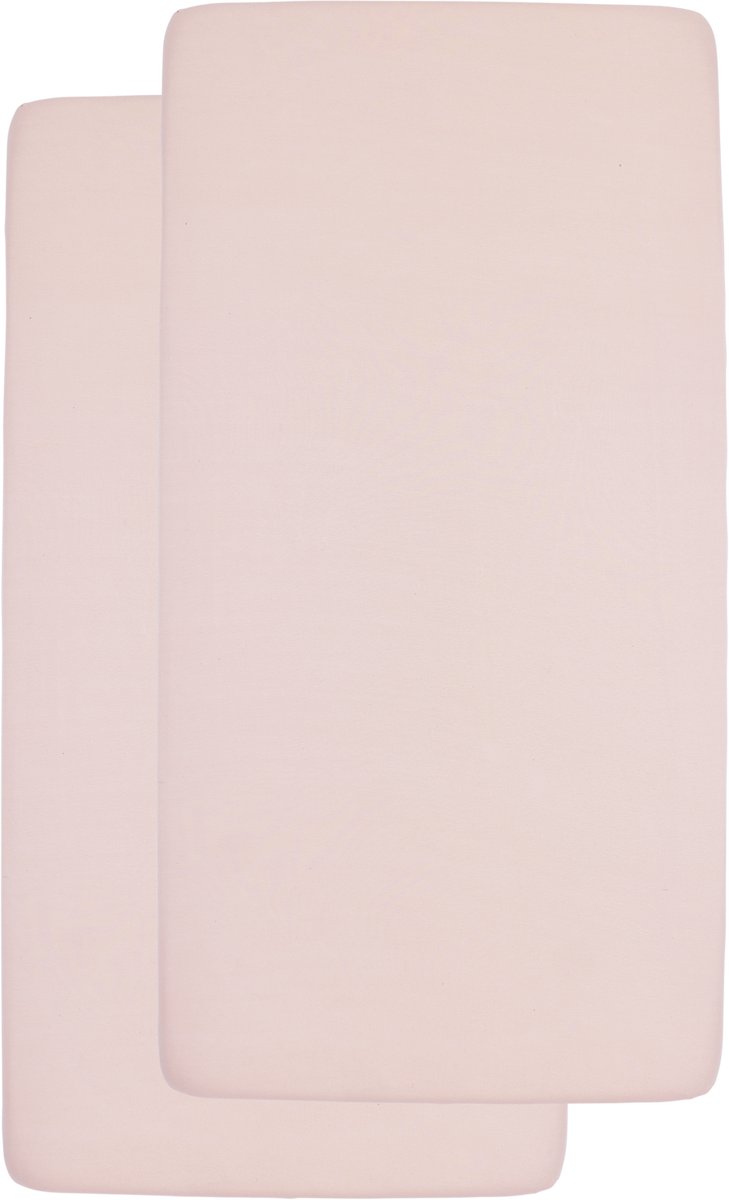 Meyco Baby Uni hoeslaken ledikant - 2-pack - soft pink - 60x120cm – foto 5