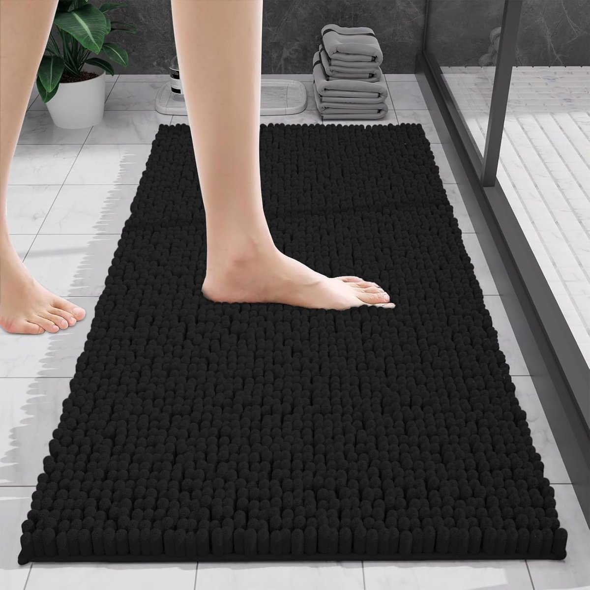 Zachte badmat - Antislip - Ultra-absorberend - 1 stuk - Chenille