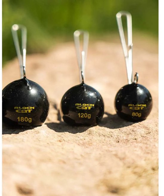Black Cat Ball Dead Jig Head Zwart / 120g van Black Cat — afbeelding 2