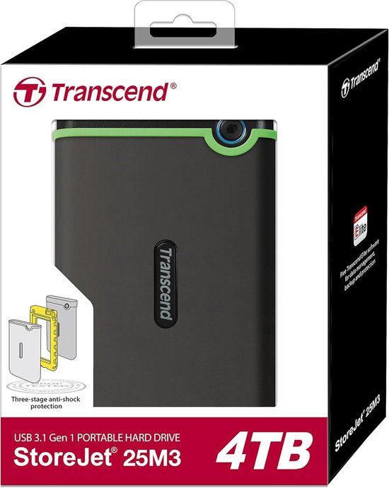 RFWR® 4TB Externe Harde Schijf - Schokbestendig, 2,5 inch met USB 3.1 Interface van RFWR — afbeelding 3