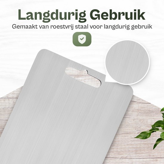 Set van 2 titanium roestvrijstalen snijplanken voor de keuken