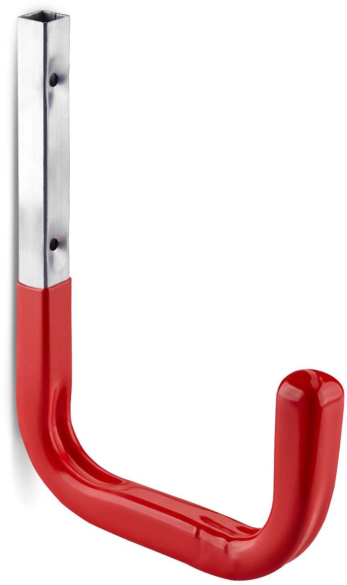 10 stuks Orgatech gereedschapshaken staal 210 x 150 mm met rood beschermrubber. Draagvermogen: 50 kg