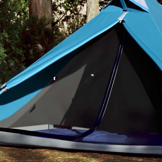 vidaXL 1-persoons Tipitent Waterdicht Blauw Tent - Tipi Tent - Kampeeruitrusting - Slaapzak - Camping Accessoires van Vidaxl — afbeelding 3