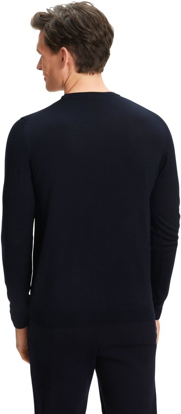 Pull col V en laine mérinos FALKE 60911 6437 ciel nocturne M