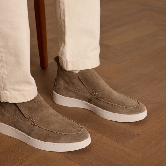 Manfield - Homme - Boots en daim taupe - Taille 40